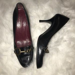 Vintage Black Coach Heels Size 5